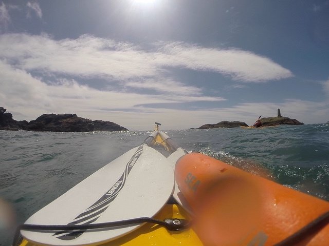 Paddling out to the Beacon
