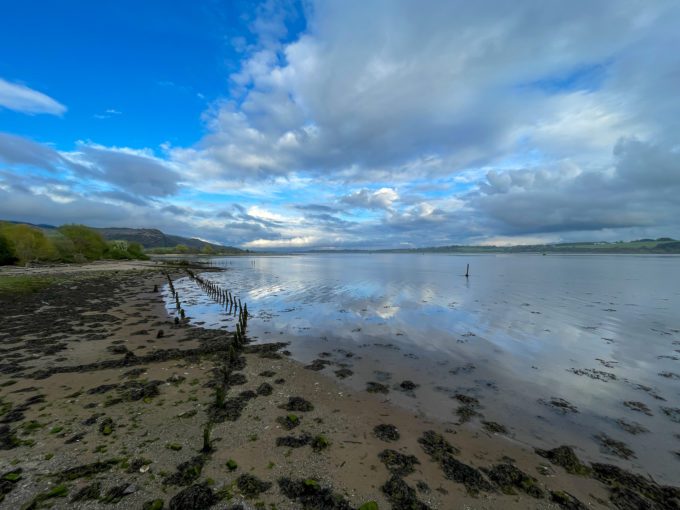 View from beneath Dumbarton Castle up the Clyde Estuary