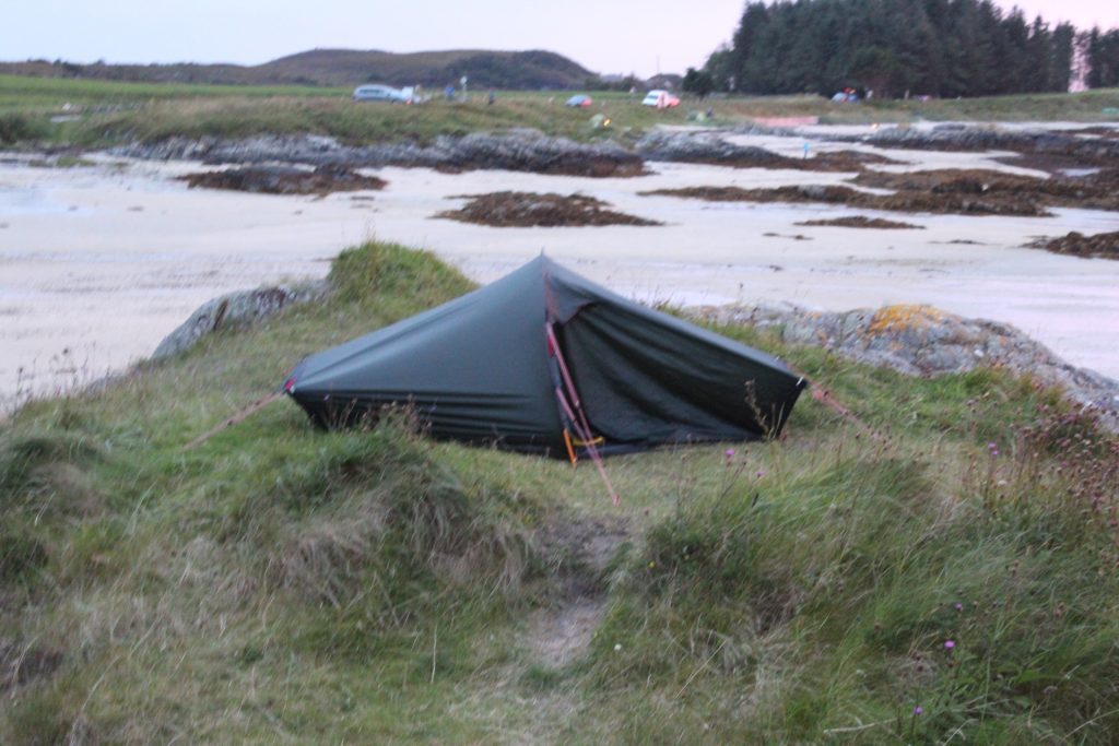 My campsite for the night at Arisaig