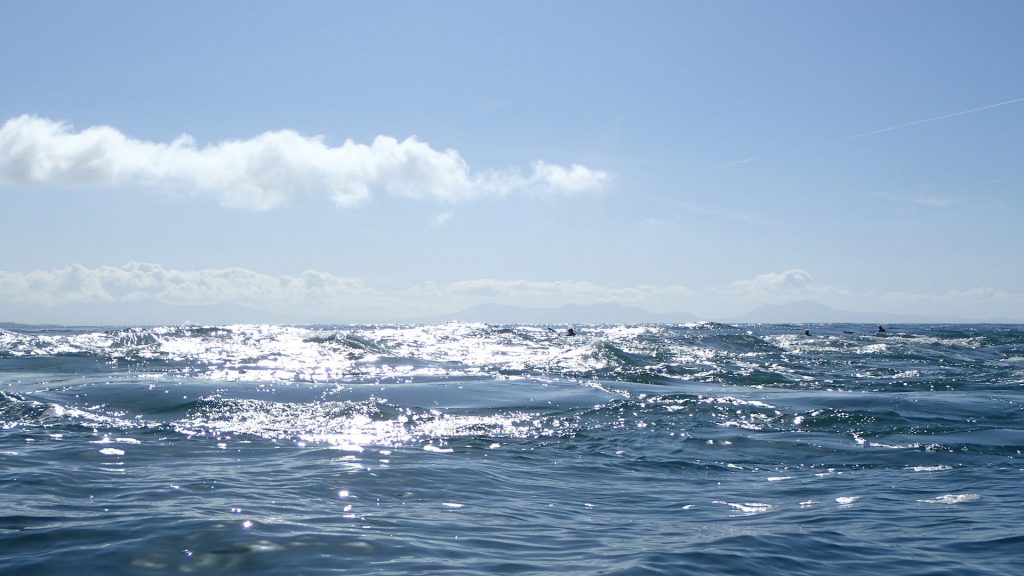 Kayakers playing in Rhoscolyn