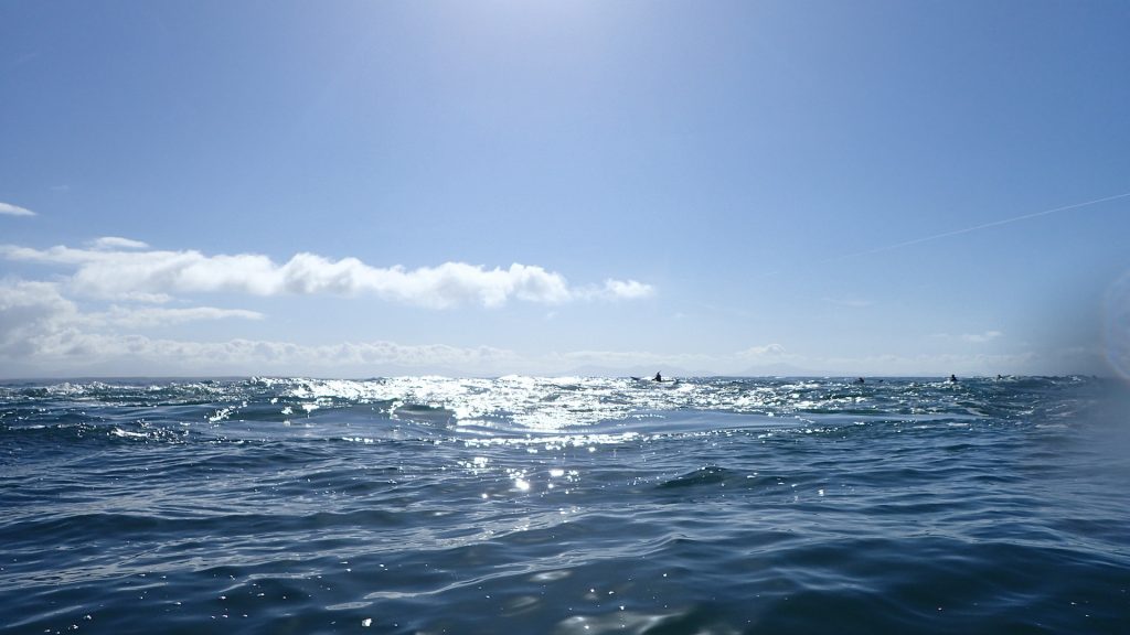 Kayakers playing in Rhoscolyn