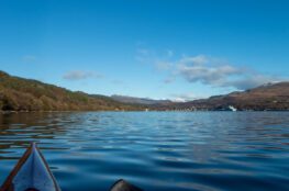 Snow capped mountains above Garelochhead